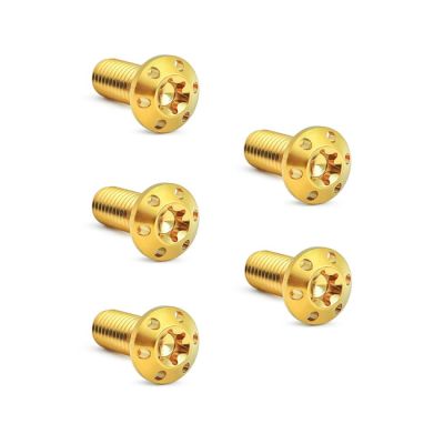 700826 - Arlen Ness, Titanium brake rotor bolt kit. Rear. Gold