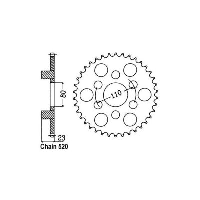 8080289 - JT Rear Sprocket 19.38