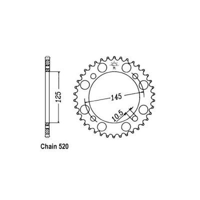 8080587 - JT Rear Sprocket 857.46