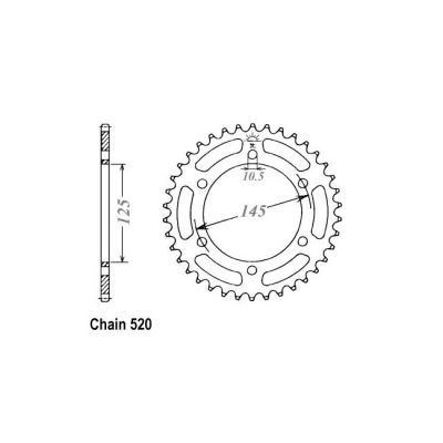 8080653 - JT Rear Sprocket 855.48