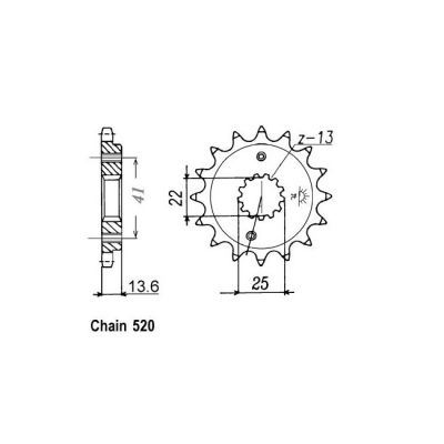 8081092 - JT Front Sprocket 1307.15