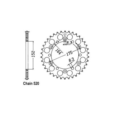 8081102 - JT Rear Sprocket 853.44