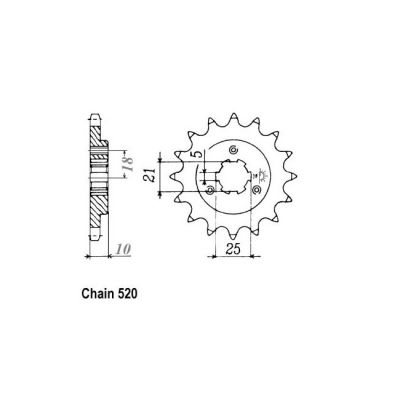 8081145 - JT Front Sprocket 438.15