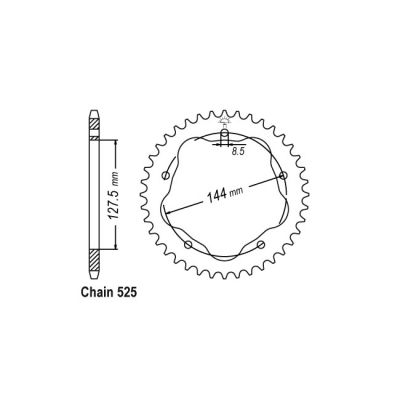 8081545 - JT JTA Rear Sprocket 752.42