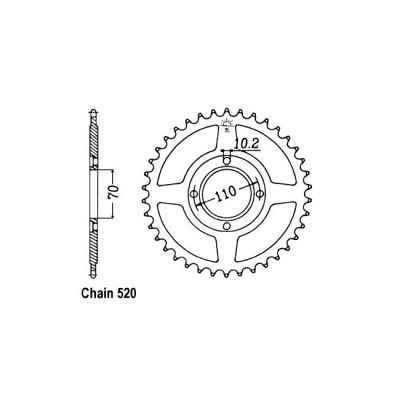 8081570 - JT Rear Sprocket 247.36