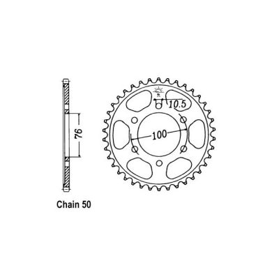 8081573 - JT Rear Sprocket 816.40