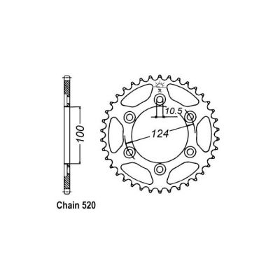 8081575 - JT Rear Sprocket 735.43