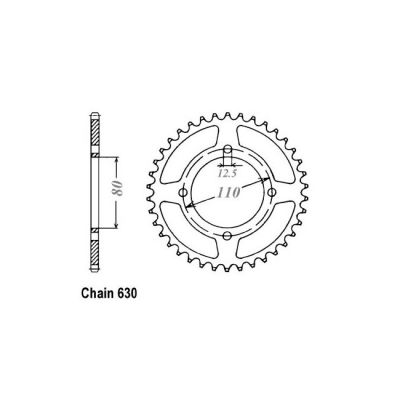 8081586 - JT Rear Sprocket 333.41