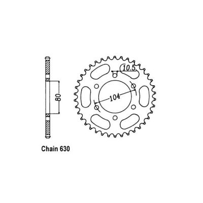 8081604 - JT Rear Sprocket 501.33