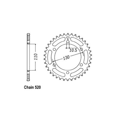 8081609 - JT Rear Sprocket 486.41