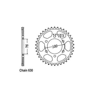 8082406 - JT Rear Sprocket 818.42