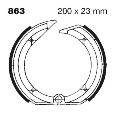 8110498 - EBC plain brake shoes