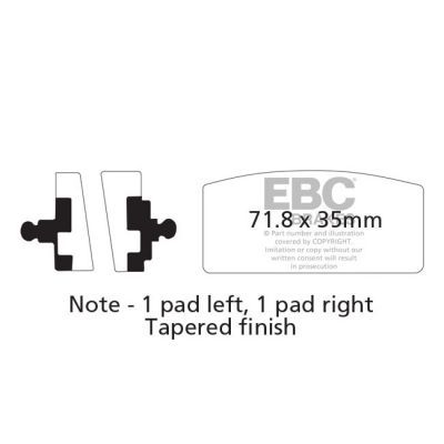 8110509 - EBC Organic brake pads