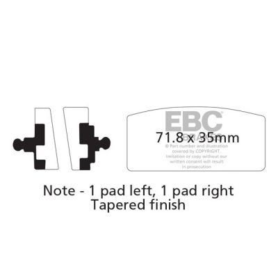 8110510 - EBC V-pad Semi Sintered brake pads