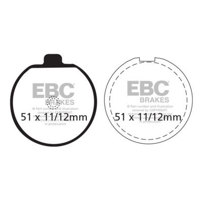 8110523 - EBC Organic brake pads
