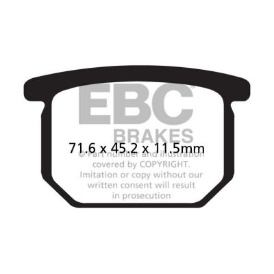 8110546 - EBC V-pad Semi Sintered brake pads