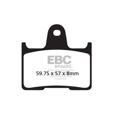 8110700 - EBC, brake pads. V-Pad semi sintered copper