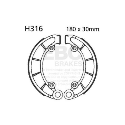 8110787 - EBC plain brake shoes