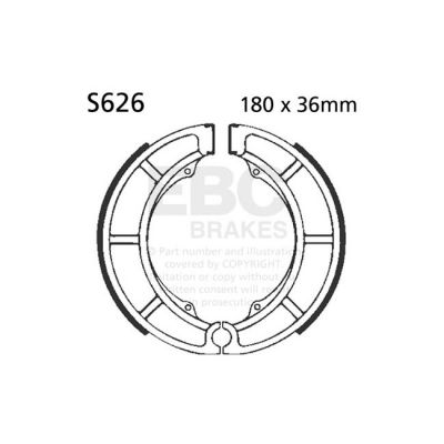 8110824 - EBC plain brake shoes