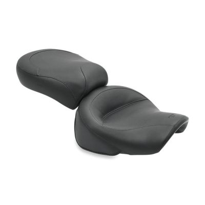 8111811 - Mustang 2-p wide touring vintage seat plain black