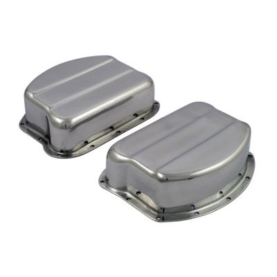 900226 - Paughco, rocker covers. OEM style aluminum. Polished