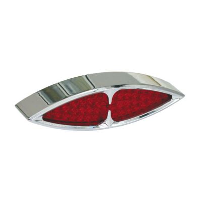 900287 - MCS Masai LED taillight. Chrome. Red lens