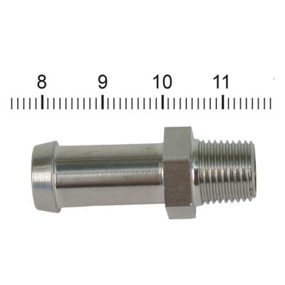900374 - Streethogs, oil line fitting, straight. Stainless