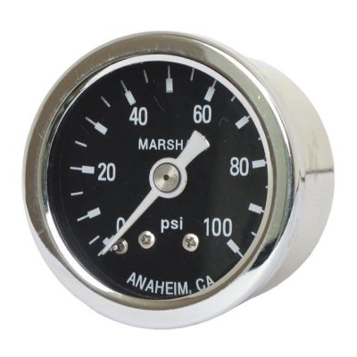 900827 - Marshall oil pressure gauge, 0-100 PSI. Stainless housing