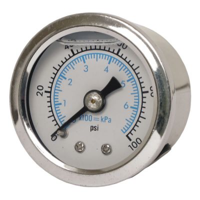 900834 - Marshall oil pressure gauge, 0-100 PSI. Stainless housing