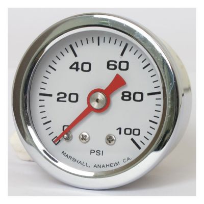 900837 - Marshall oil pressure gauge, 0-100 PSI. Stainless housing