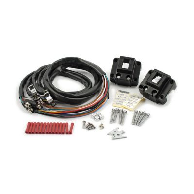 900902 - MCS Handlebar switch housing kit. Black/Chrome