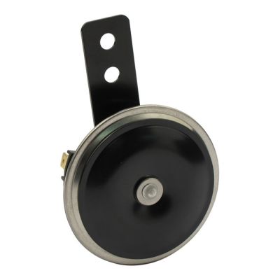 900986 - MCS Custom Disc horn. Round 72mm. Low tone. Chrome / Black