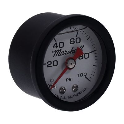 901123 - Marshall oil pressure gauge, 0-100 PSI. Black housing