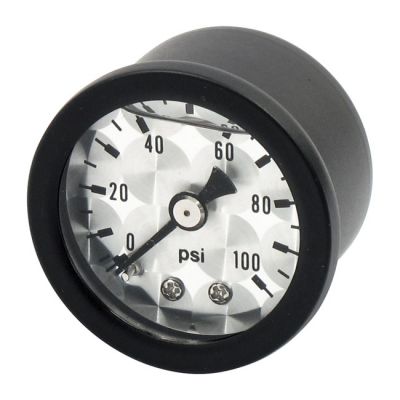 901131 - Marshall oil pressure gauge, 0-100 PSI. Black housing