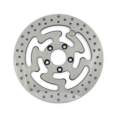 901142 - MCS Brake rotor rear, drilled polished stainless steel