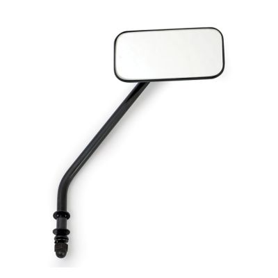901168 - MCS Small rectangular mirror. Long stem, black