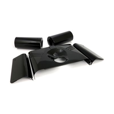 901278 - MCS Ribbed 5pc fork cover kit. Gloss black