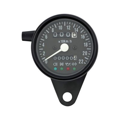 901453 - MCS LED mini speedo 2:1 kmh. black with black face plate