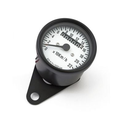 901457 - MCS Mini speedometer, 2:1 khm black with white face plate
