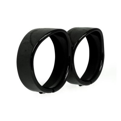 901543 - MCS Recessed trim rings with visor. 4.5" spotlamp. Gloss black