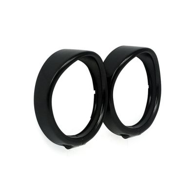 901544 - MCS Recessed trim rings with visor. Turn signals. Black
