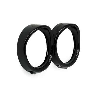 901553 - MCS Recessed trim rings with visor. Turn signals. Gloss black
