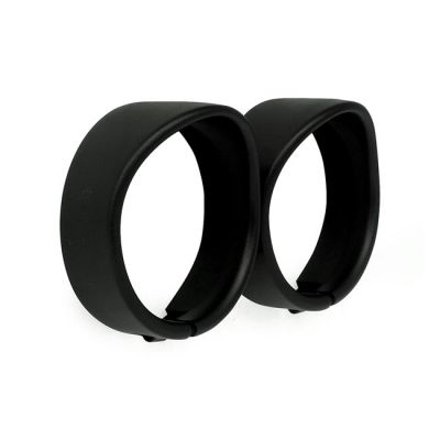 901561 - MCS Recessed trim rings with visor. 4.5" spotlamp. Black wrinkle