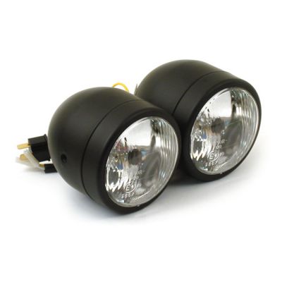901861 - MCS Dual 4" H4 headlamp assembly. Black