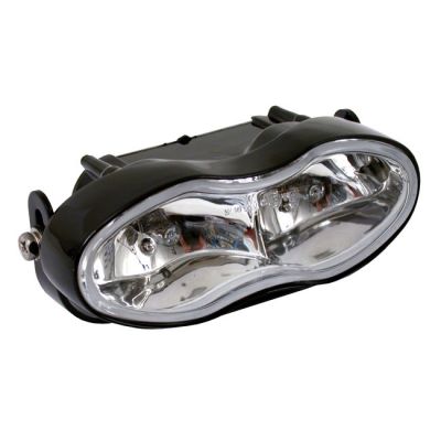 901906 - MCS Oval shorty, double H3 headlamp. No housing. Clear lens