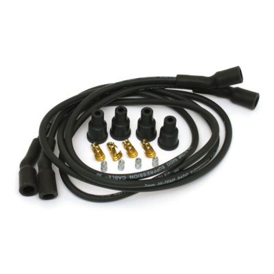 902557 - Dynatek, univ. 7mm spark plug wire set. Black