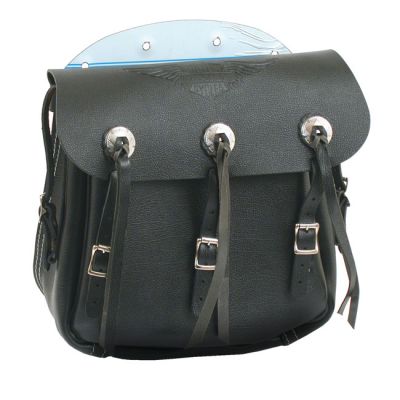 903021 - Samwel 36-43 style leather saddlebag set. Black