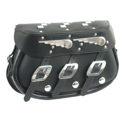 903031 - Samwel Speedking Softail leather saddlebag set. Black