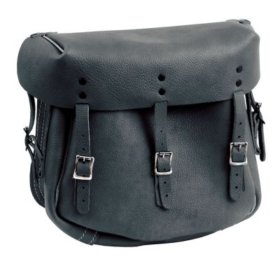 903043 - Samwel Army style leather saddlebag set. Black
