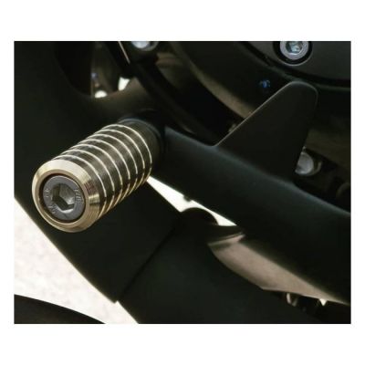 905822 - Motone, shifter end peg ribbed. Brass